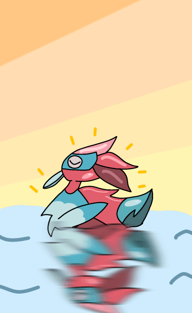Porygon-P enjoys his beach day
