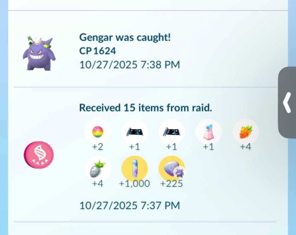 Mega Gengar encounter is costumed