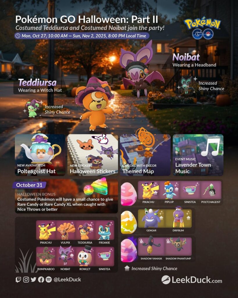 Pokémon GO Halloween: Part 2 - Event Overview (LeekDuck)