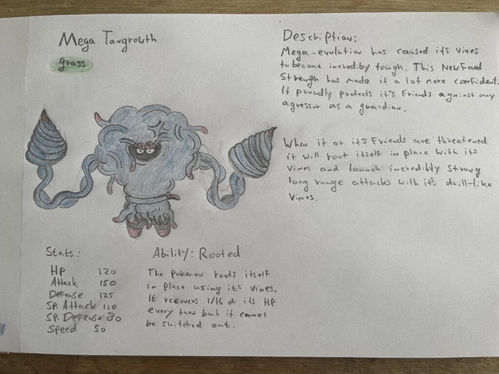 Concept i had for a Mega Tangrowth. (Sorry for the low quality)