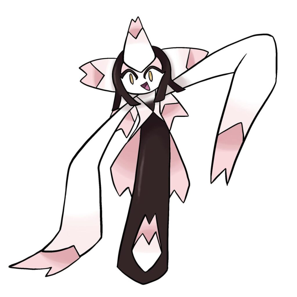 made a mega evolution for a fakemon I made in 2023