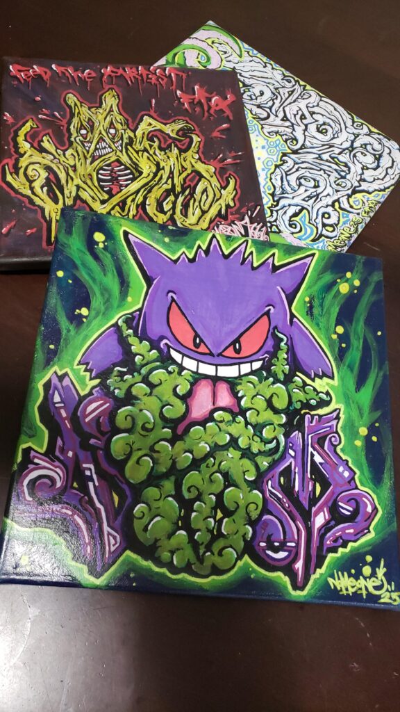 Gengar graffiti canvas