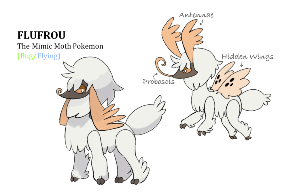 Bug/Flying Convergent of Furfrou "Flufou" (+Shiny)