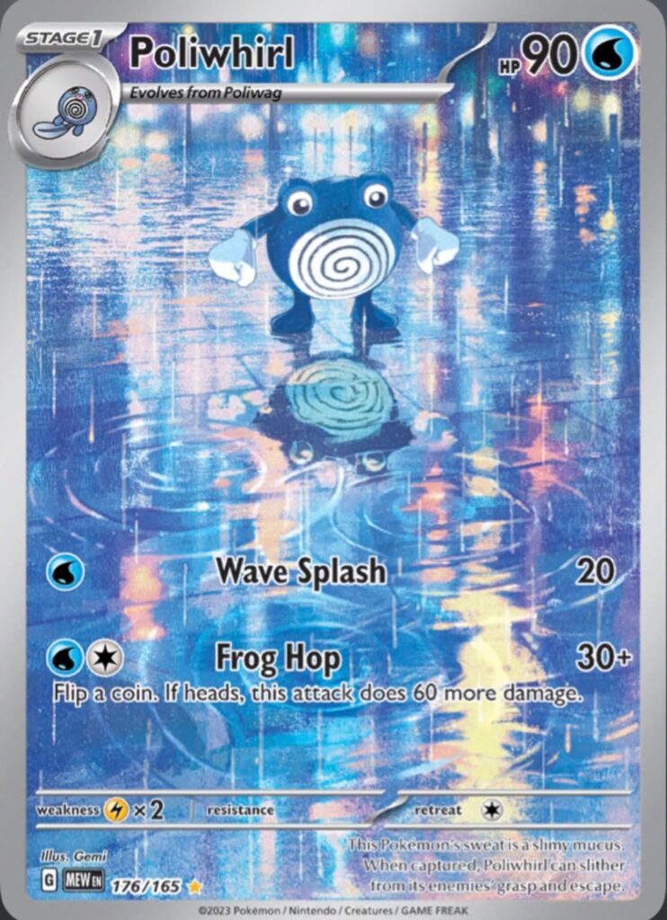 Looking for Full art Pokemon cards where they’re in the rain.