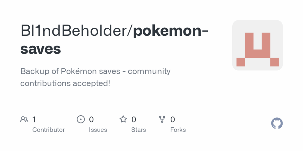 Pokemon Game Save Archive