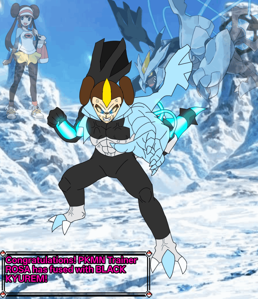 Rosa and Black Kyurem fusion! Made by me!