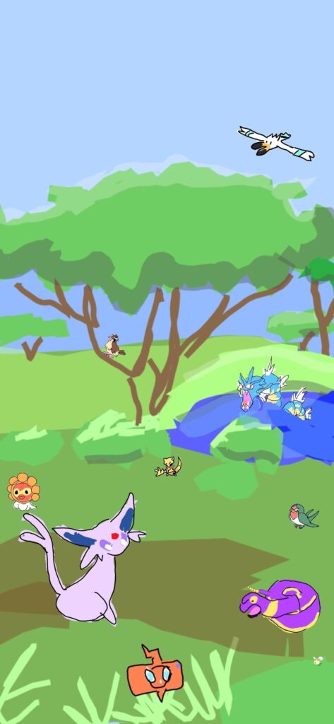 Drew my own pokemon android launcher!