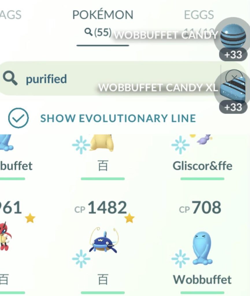 all purified pokemon trading in for 3XL and 3 candies with 3rd tier bonus