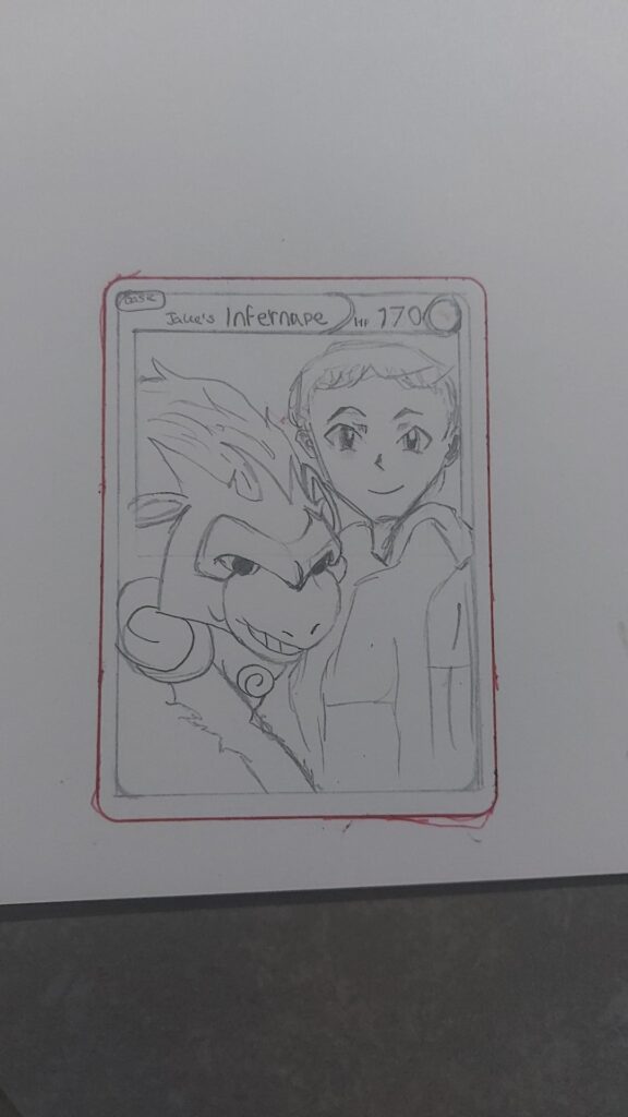 Making a custom pokemon card for my boyfriend :>