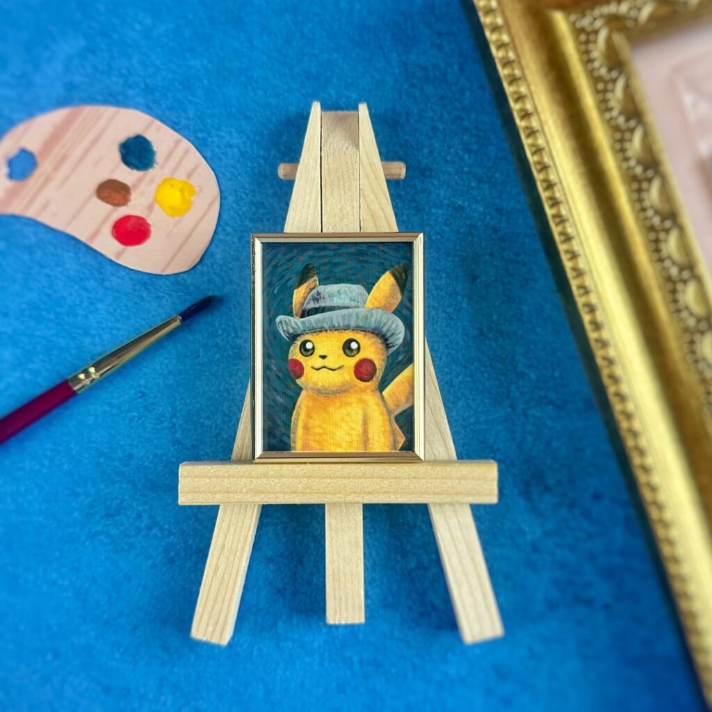 pikachu with grey felt hat enamel pin [oc]