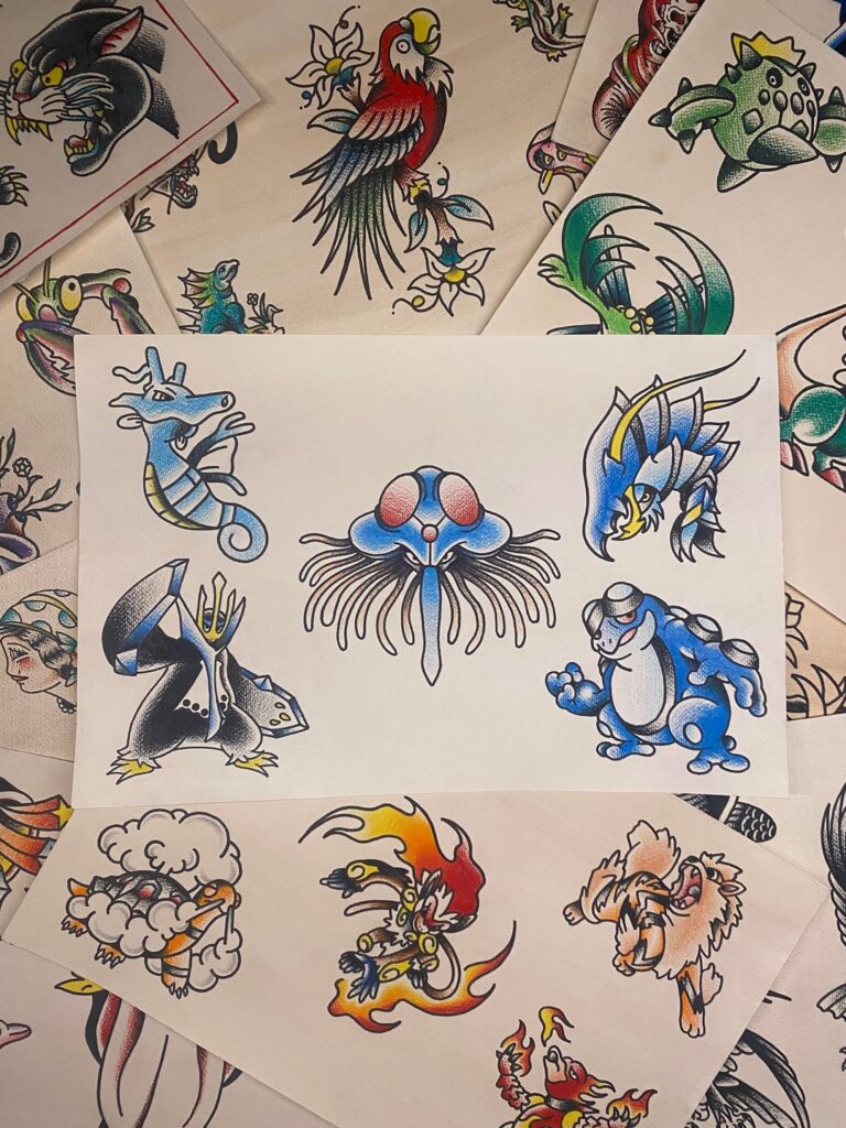 Traditional Tattoo Style Water Types 🌊