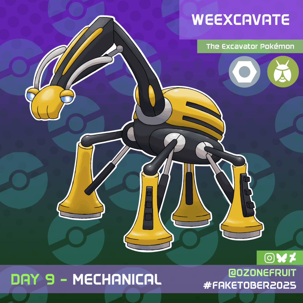 Giraffe Weevil Pokemon, Weexcavate - Faketober 2025 Challenge