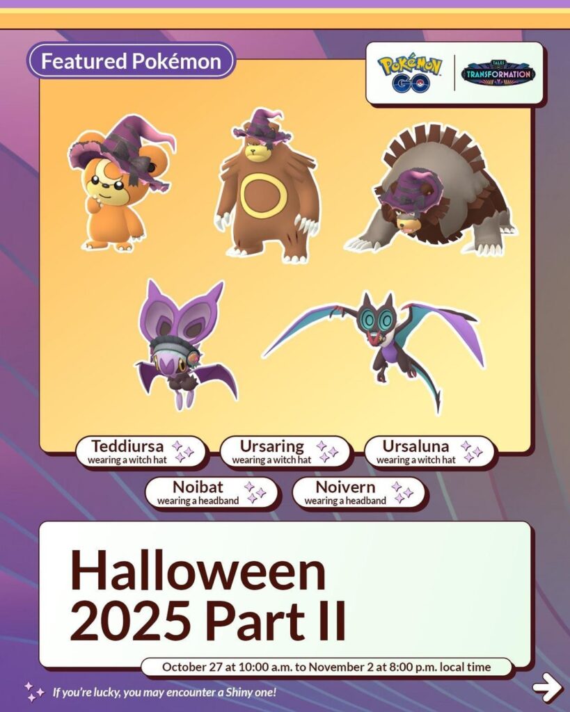 Halloween 2025 Part II Niantic Infographic