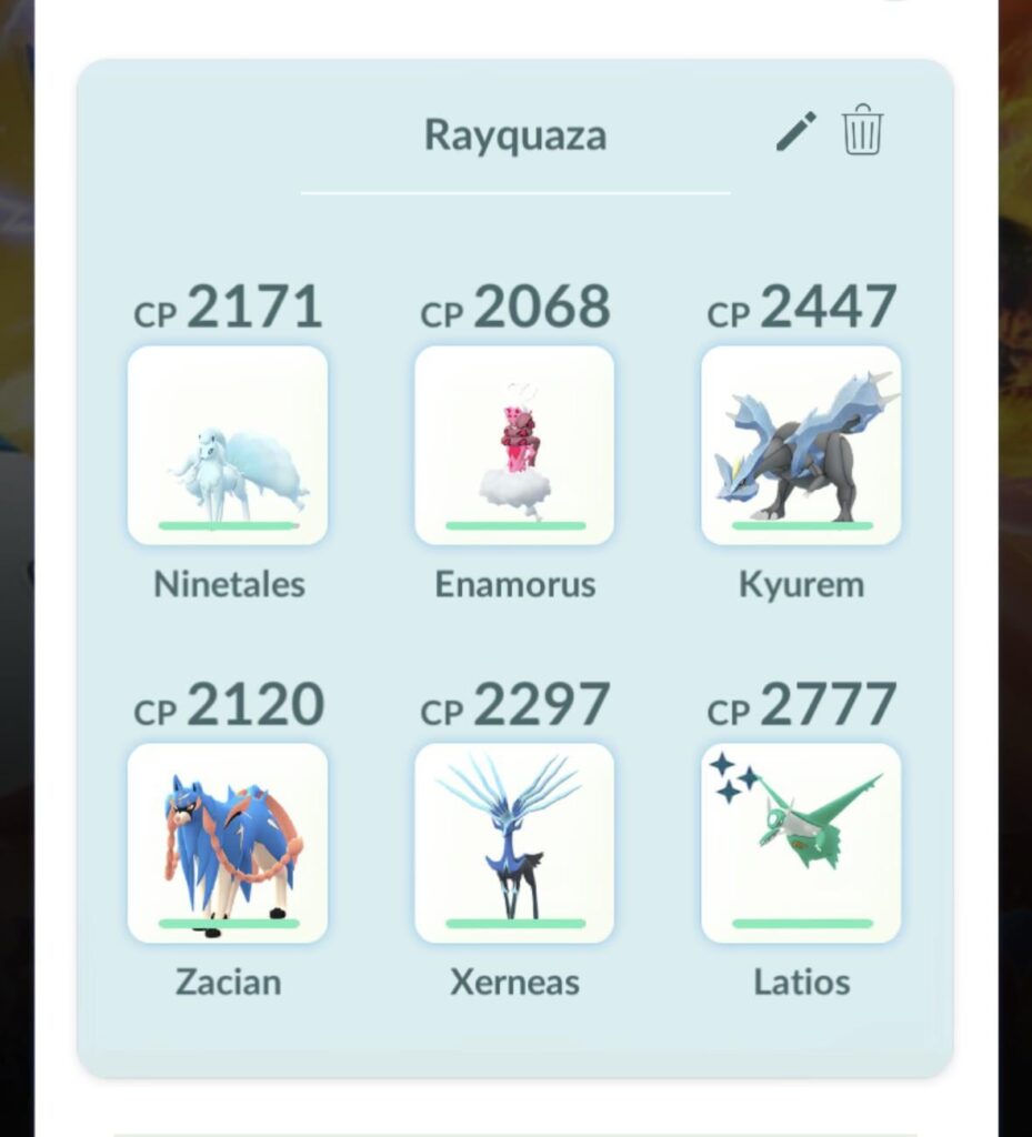 Will I provide any support using this team against Rayquaza? Or will I just take up room in raids?