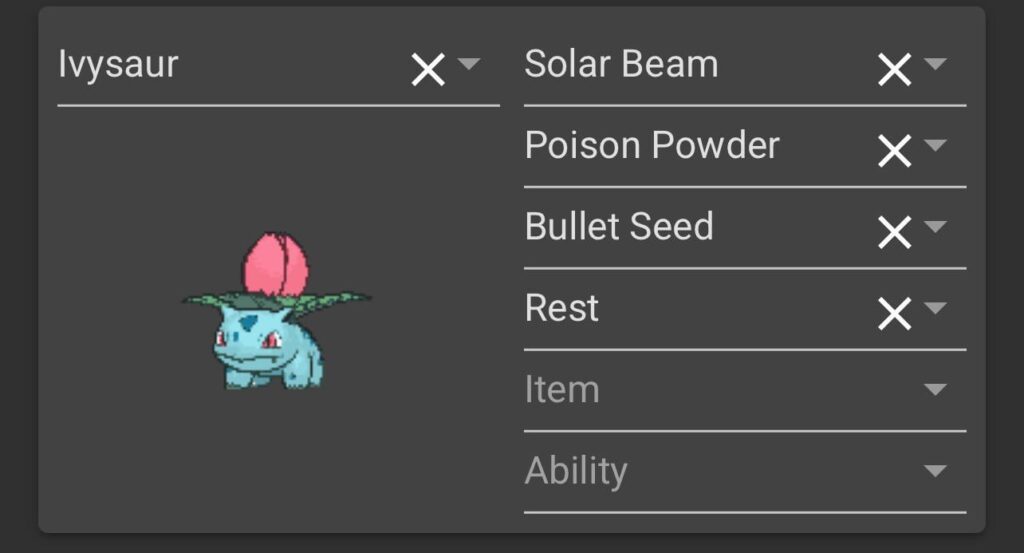 Giving every Pokemon a perfect moveset      Ivysaur