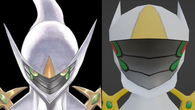 I might take a look at Arceus' Pokemon model sometime because whenever I compare it to the official art it just looks like this to me