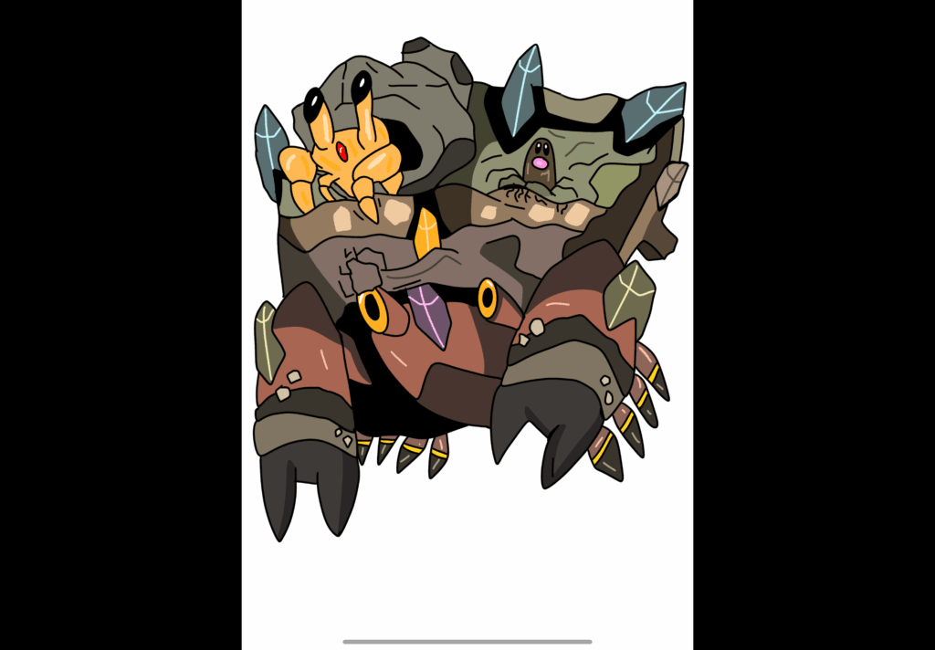 I tried to make a concept of a mega Crustle!