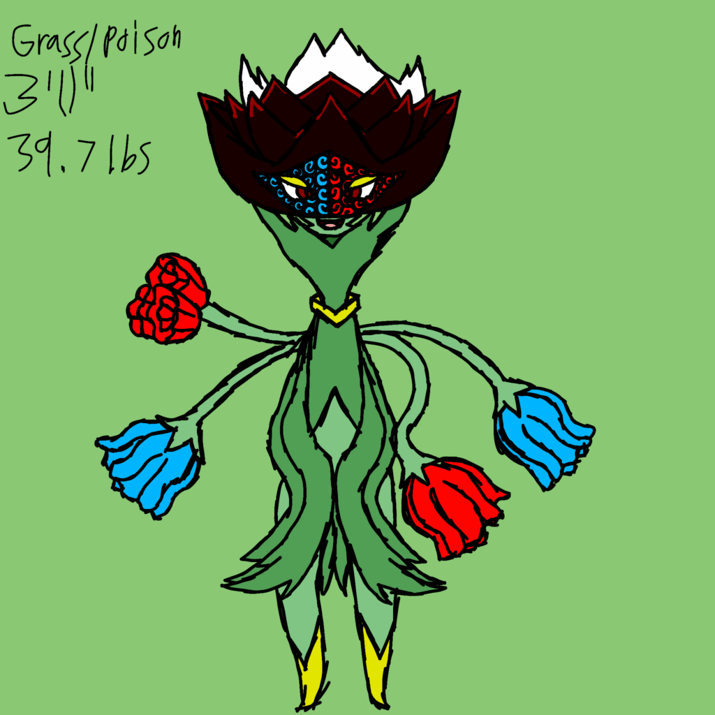 Creating a mega evolution every day until Pokemon legends z-a comes out - Day 35: Mega roserade