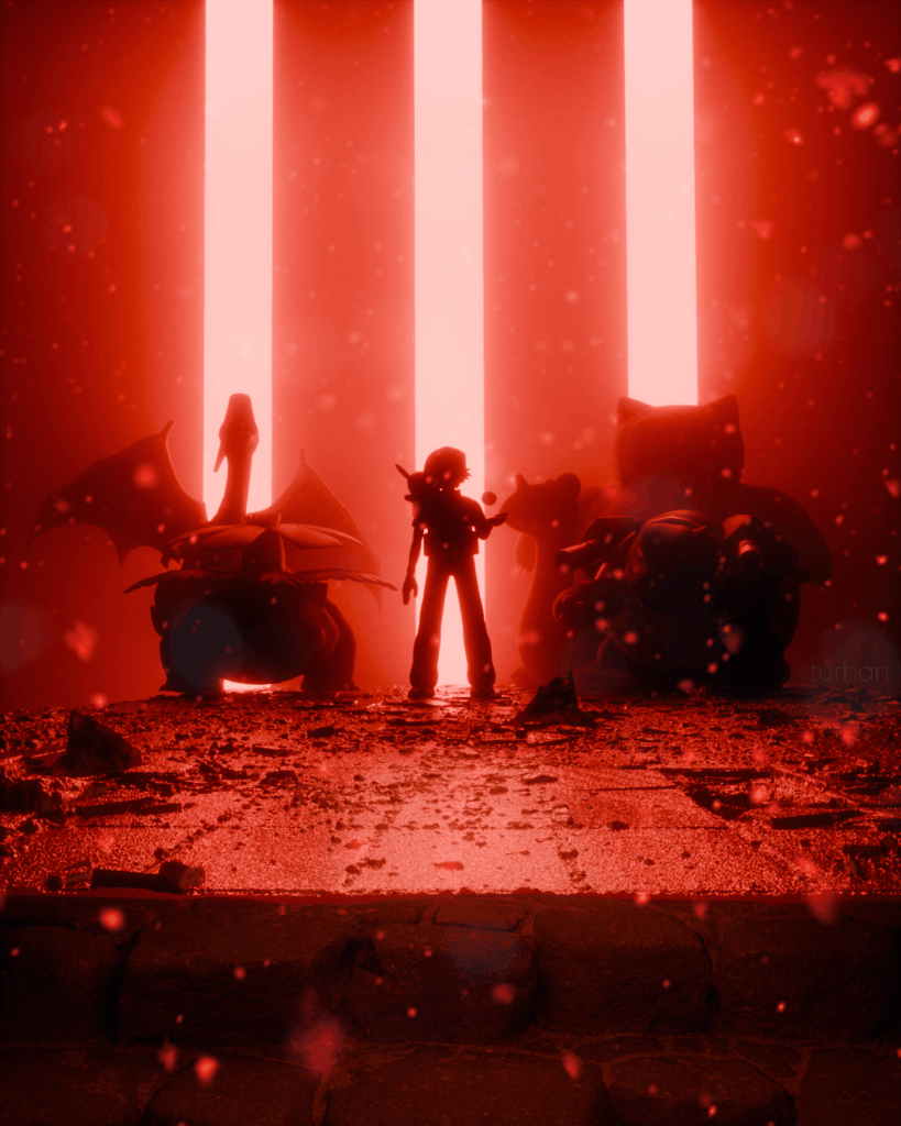 [OC] Red at the top of Mt. Silver. Made in Blender