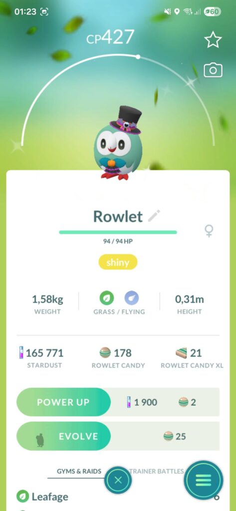 Shiny Event Rowlet!