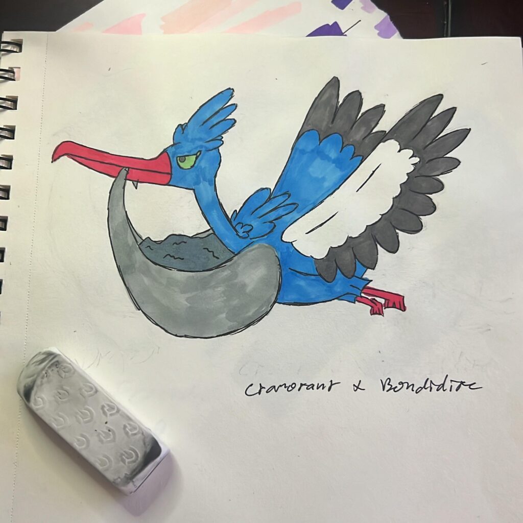 Cramorant x Bombirdier fusion [OC]