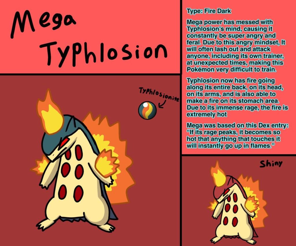 I made my own mega Typhlosion design!