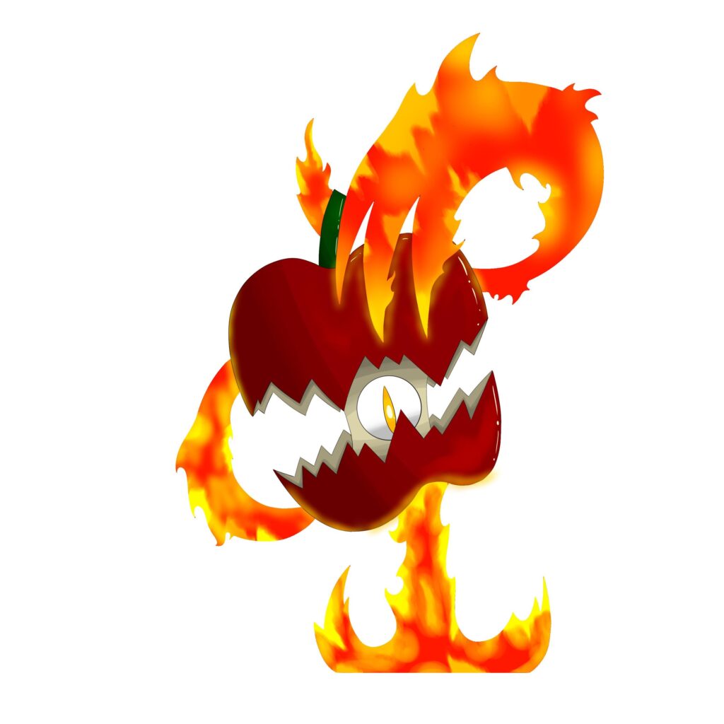 Pyrapple, The Scorching Apple Pokémon!