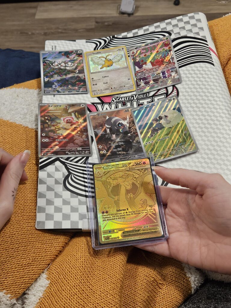 My girlfriend is the sweetest, she doesn't like the gold charizard that much so she traded with me <3