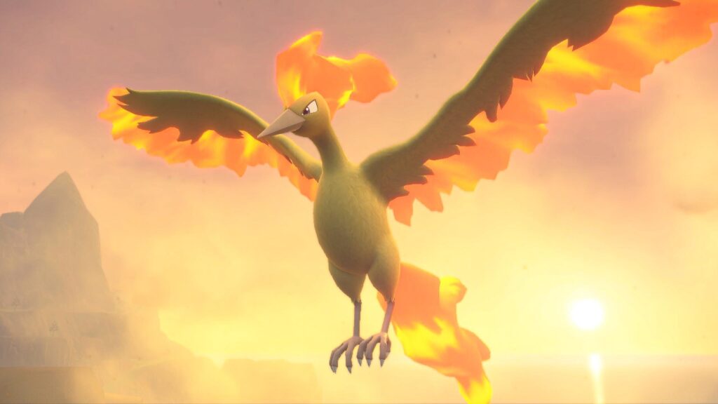 Caught this Moltres in Asado Desert right as the sun was going down