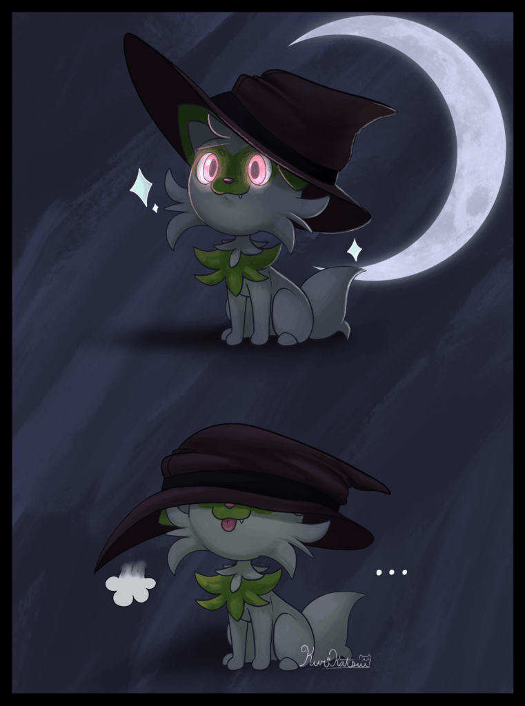 Happy Halloween from a silly Sprigatito! | [OC]