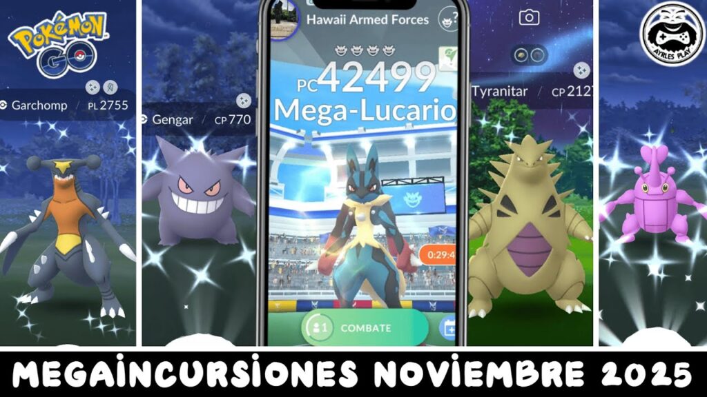 REGRESA MEGA LUCARIO en las MEGAINCURSIONES en NOVIEMBRE 2025 en POKEMON GO