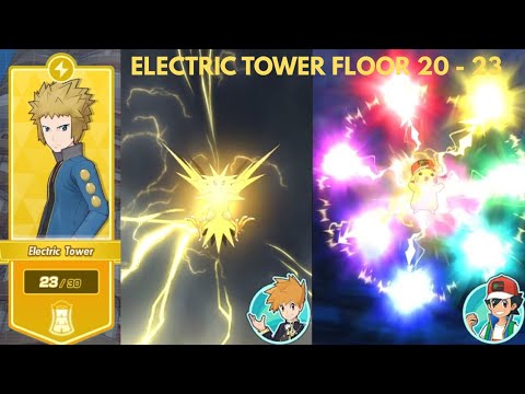 ZapRats FTW! | Electric Tower Floor 20 - 23 | Pasio Tower | Pokemon Masters EX