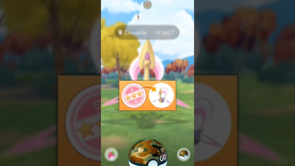 Pokemon go Catch Cresselia in GO Pass #shorts #viralshorts