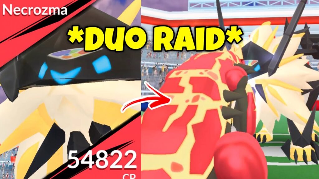 *Duo* Necrozma Raid with Mega Groudon in Pokemon GO.