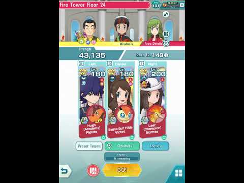 Pokemon Masters EX - Fire Towers Floors 21-29