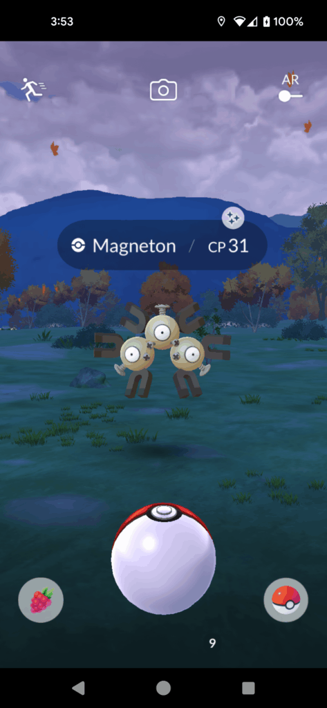 Shiny wild Magneton at the Observatory event