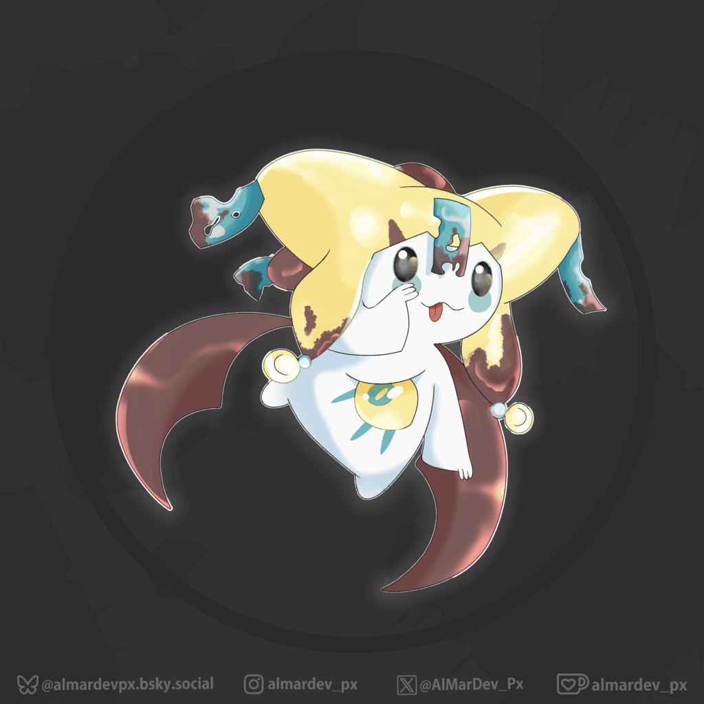 Made my own deviant form for Jirachi! Jirachi - Broken Wish :>
