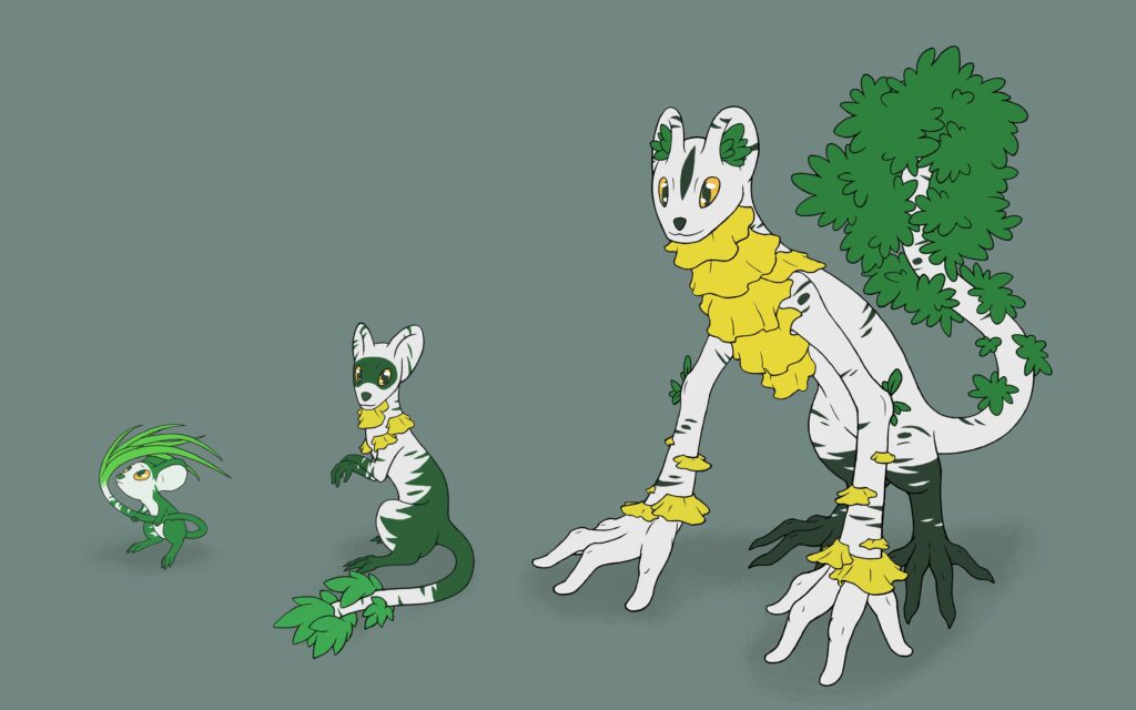 I'm making grass starter fakemon, but I dont think that it looks pokemon enough, I need critique or ideas