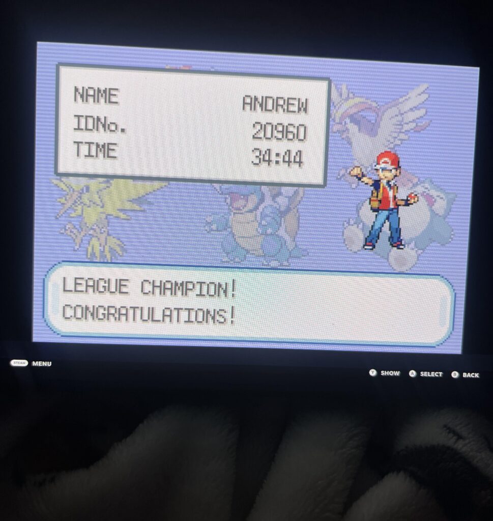 After 20 something years I finally beat Leaf Green 🥹
