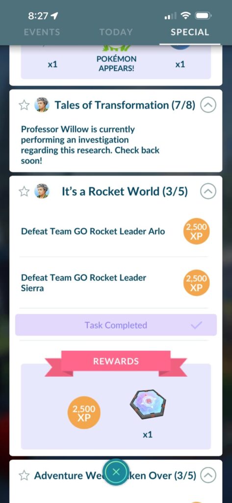 Took a break and have a bunch of unfinished research. Should I wait for a good Giovanni legendary before I finish these?