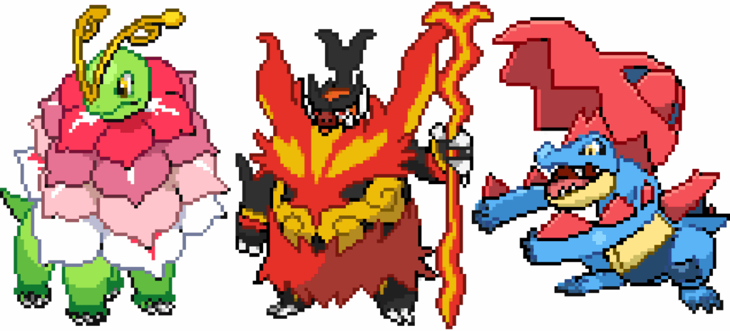 (OC) Gen 5 Style Sprites I made for 3 of the New Mega Evolutions!