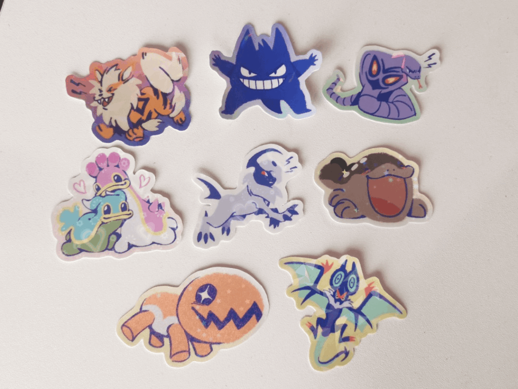 Some Pokémon stickers I made !