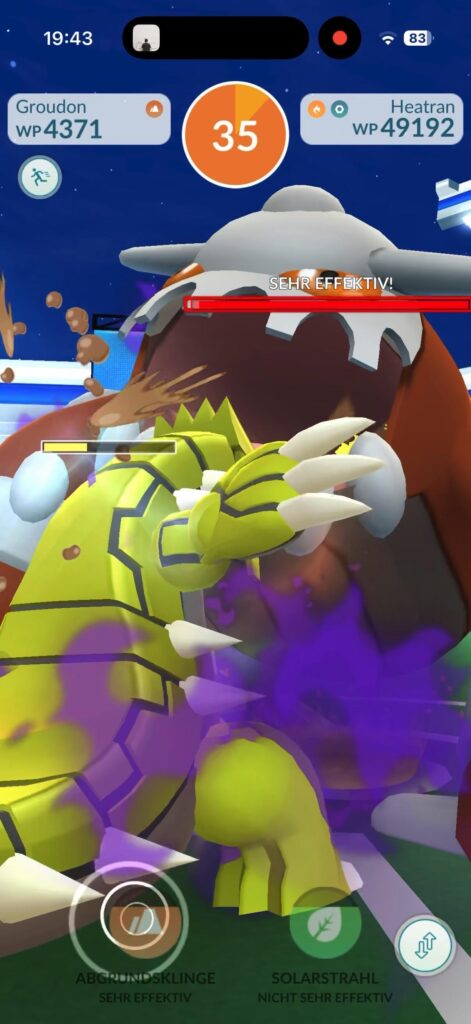 Solo Heatran with Groudon and shadow Groudon.