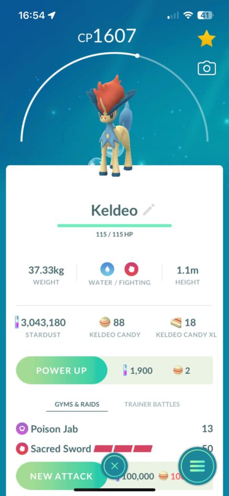 Keldeo no option for changing form.