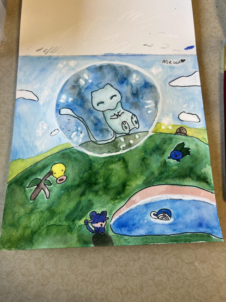 Tried to paint Bubble Mew