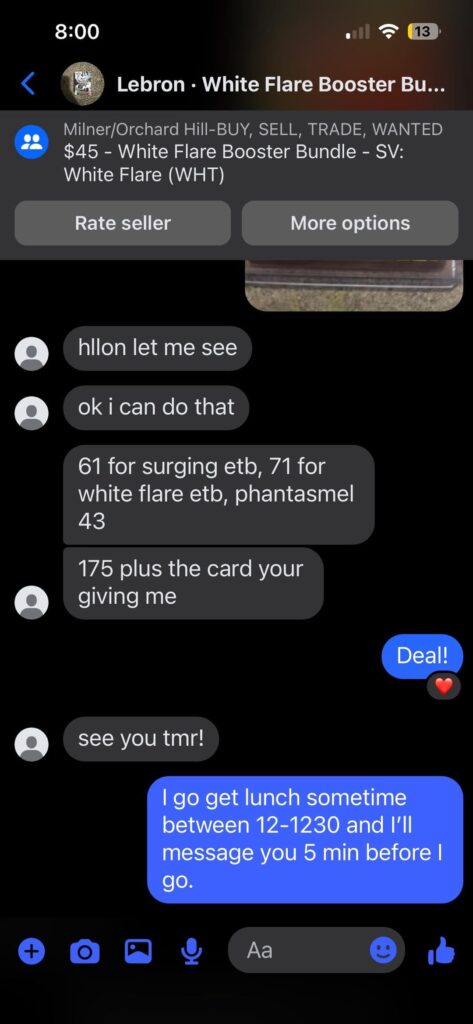 Is this true? Messaging a person on FB Marketplace and he’s doing this: