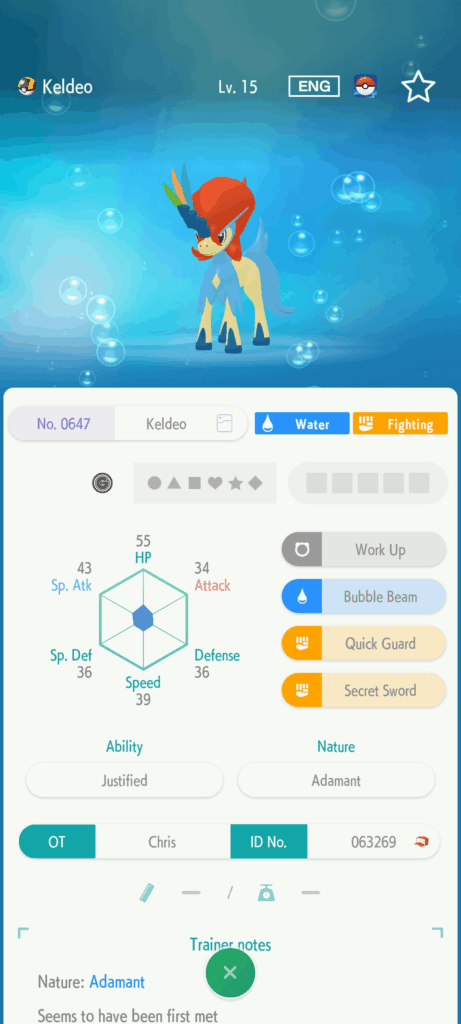 PSA: Resolute Keldeo transfers from Go successfuly despite warning
