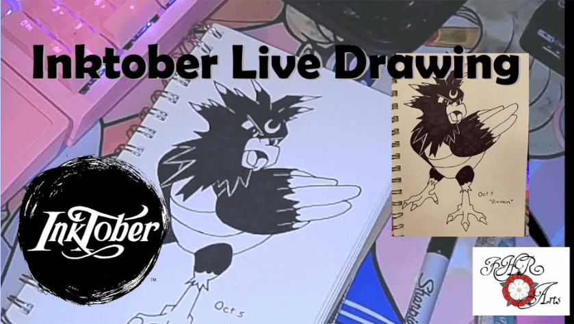 Inktober Raven & Spearow - Full Live Drawing Episode 4