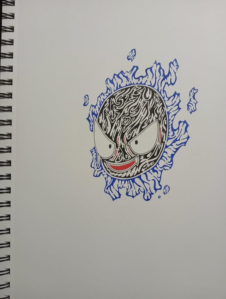 Gastly, Haunter, and Gengar.