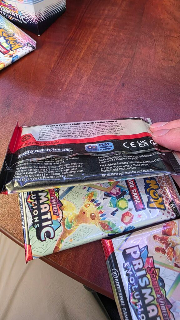 Prismatic evolutions pack with more air?